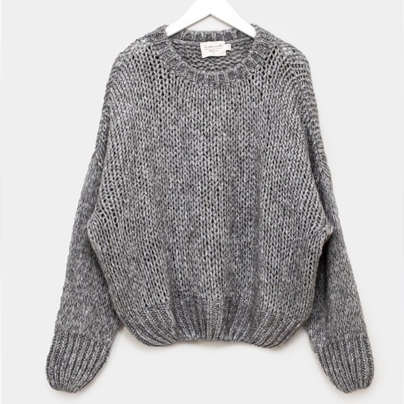 FRNCH Sweaters - FRNCH PARIS GRAY MITCHELL KNIT SWEATER MADE IN ITALY MOHAIR WOOL SMALL/MEDIUM
